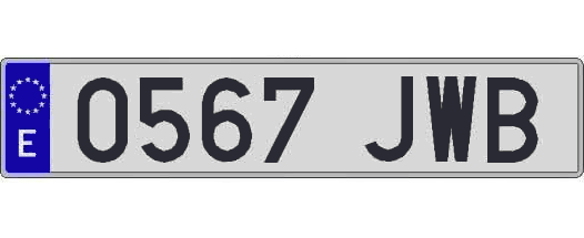 0567JWB matricula larga