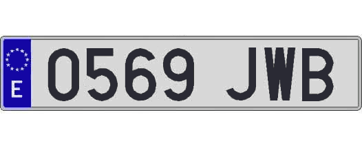 0569JWB matricula larga