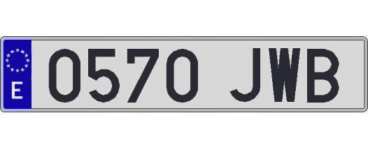 0570JWB matricula larga