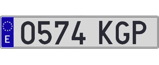 0574KGP matricula larga