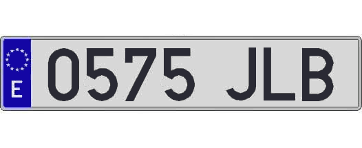 0575JLB matricula larga