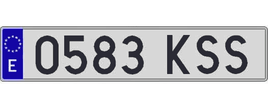 0583KSS matricula larga