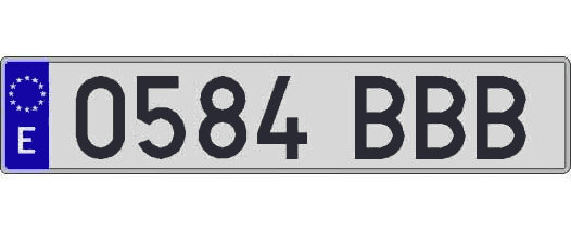 0584BBB matricula larga