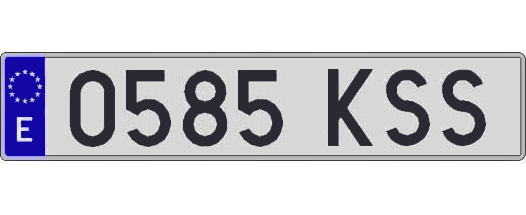 0585KSS matricula larga