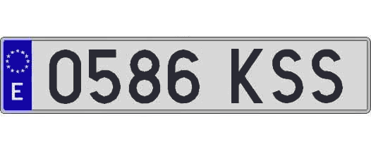 0586KSS matricula larga
