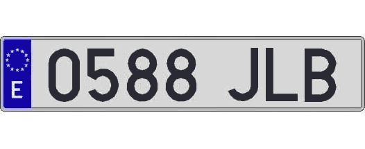 0588JLB matricula larga