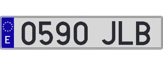 0590JLB matricula larga