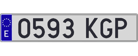 0593KGP matricula larga