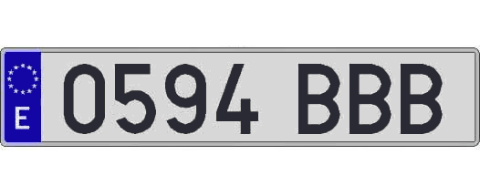 0594BBB matricula larga