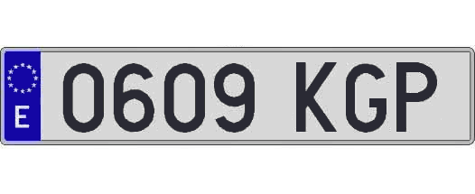 0609KGP matricula larga