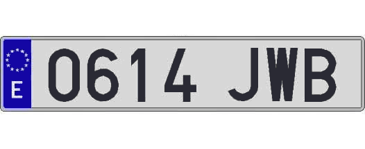 0614JWB matricula larga