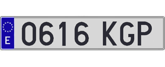 0616KGP matricula larga