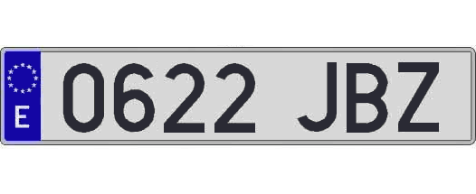 0622JBZ matricula larga