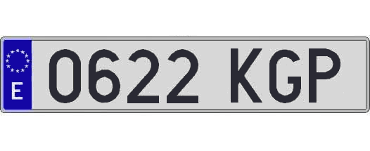 0622KGP matricula larga
