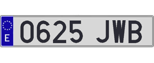 0625JWB matricula larga