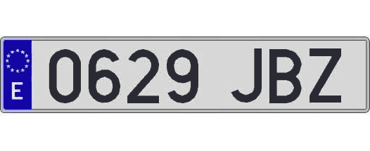 0629JBZ matricula larga