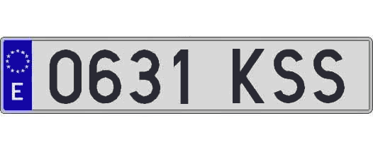 0631KSS matricula larga