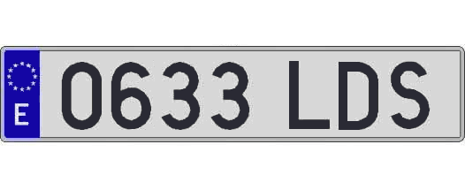 0633LDS matricula larga