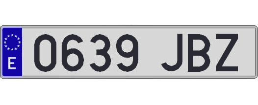 0639JBZ matricula larga