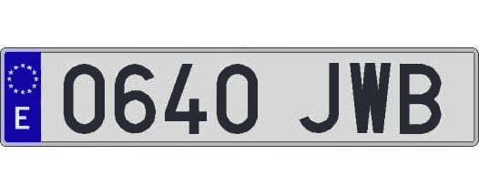 0640JWB matricula larga
