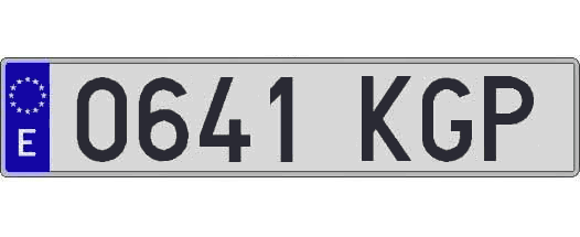 0641KGP matricula larga