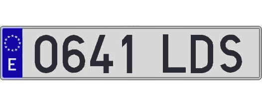 0641LDS matricula larga