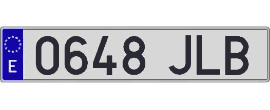 0648JLB matricula larga