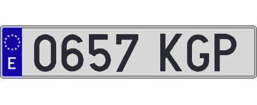 0657KGP matricula larga