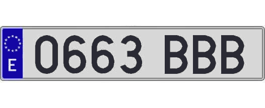 0663BBB matricula larga
