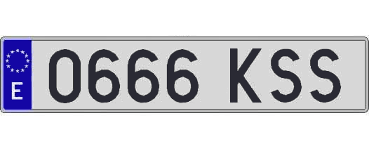 0666KSS matricula larga