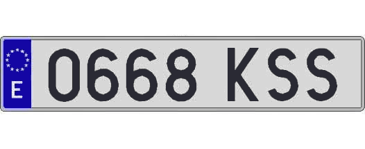 0668KSS matricula larga