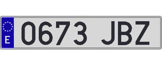 0673JBZ matricula larga