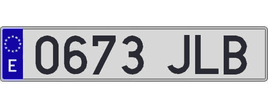0673JLB matricula larga