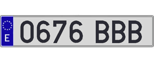 0676BBB matricula larga