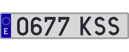 0677KSS matricula larga