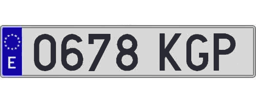 0678KGP matricula larga