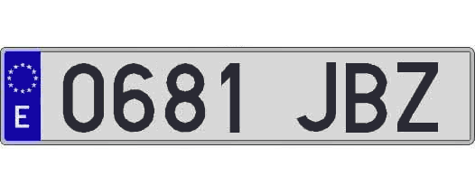 0681JBZ matricula larga