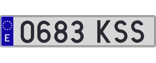 0683KSS matricula larga