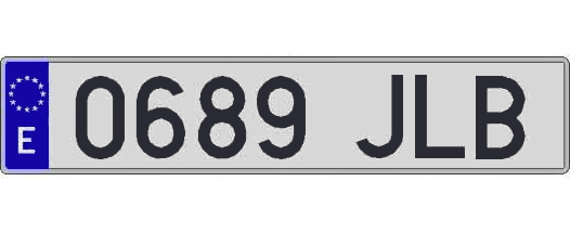 0689JLB matricula larga