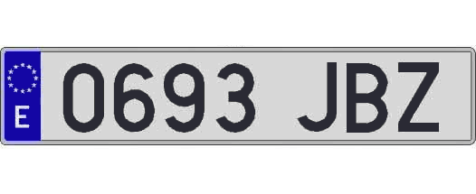 0693JBZ matricula larga