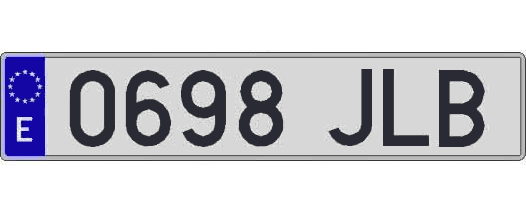 0698JLB matricula larga