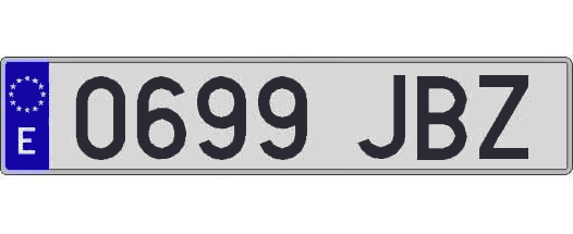 0699JBZ matricula larga