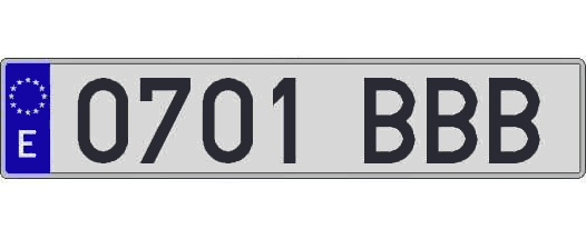 0701BBB matricula larga