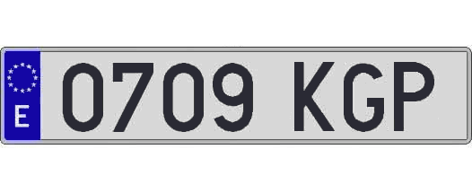 0709KGP matricula larga