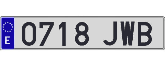 0718JWB matricula larga