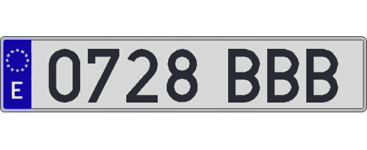 0728BBB matricula larga