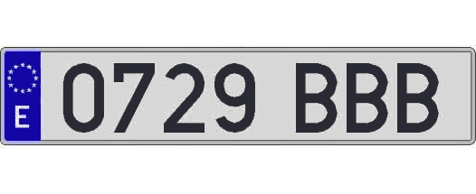 0729BBB matricula larga
