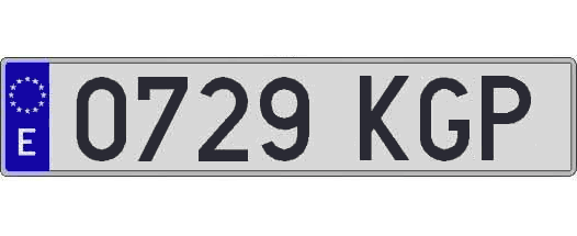 0729KGP matricula larga
