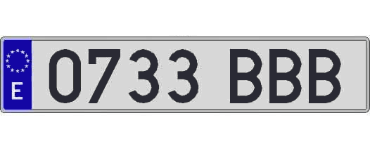 0733BBB matricula larga