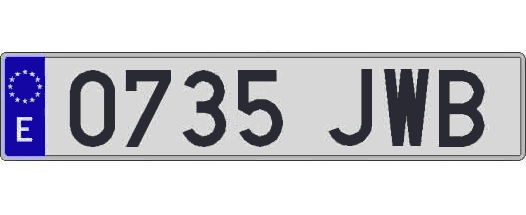 0735JWB matricula larga